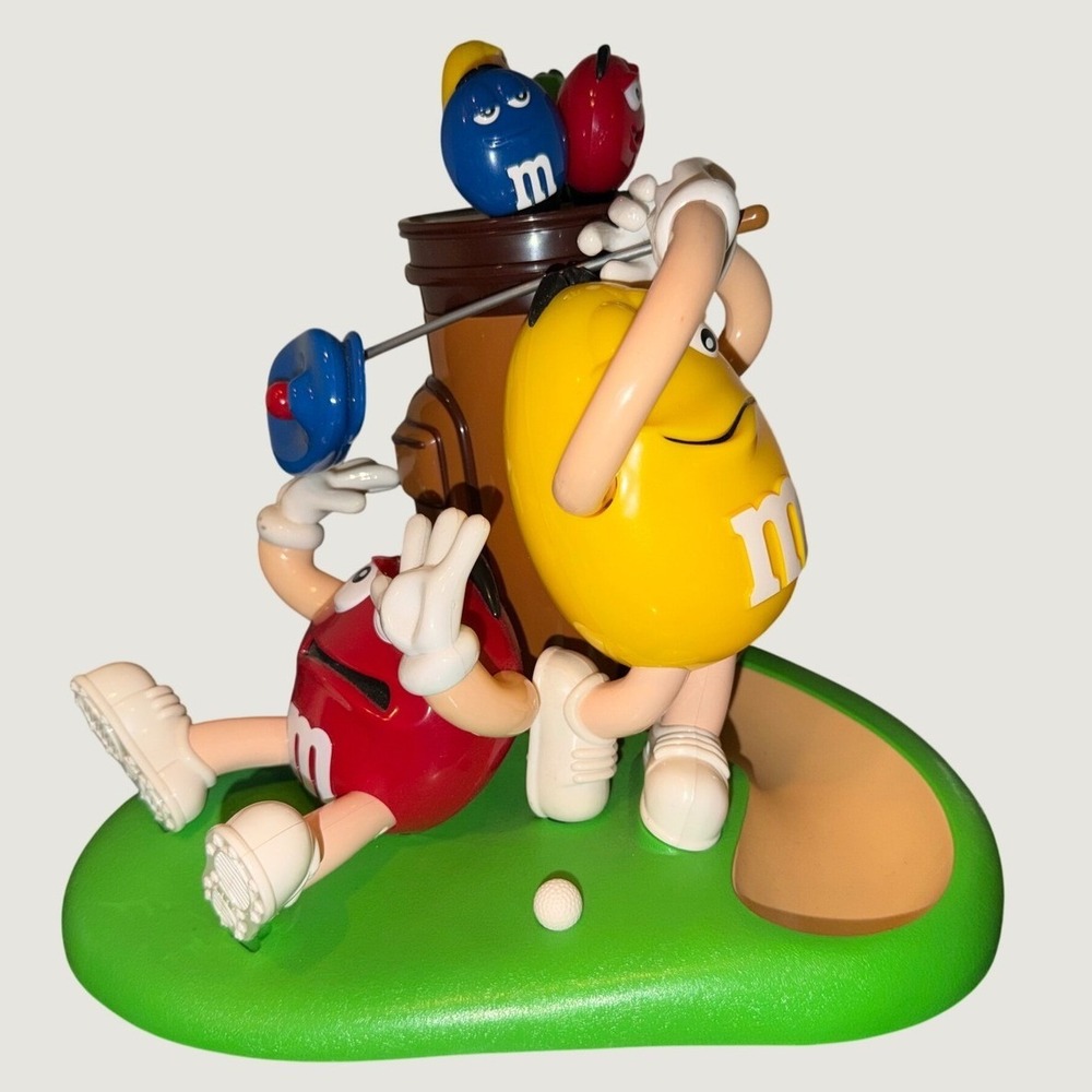 M&Ms Golf Candy‎ Dispenser Yellow Red Characters Sports Collectible Mars Inc